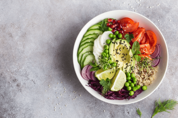 Veganes-Mittagessen-Bowl-Gemuese